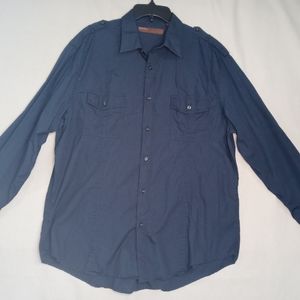 PERRY ELLIS MENS BUTTON FRONT SHIRT XL